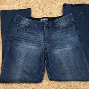 Democracy Ab Solution Blue Denim Women's Jeans, Size 14 kick flare